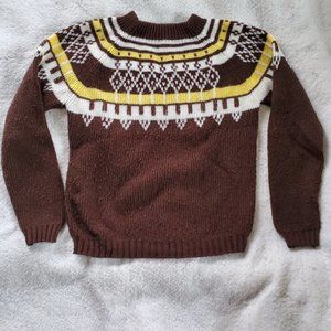 Vintage 1970's Prepster Knits 100% Acrylic Sweater, Sz 10-12